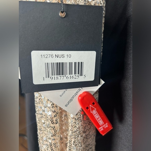 IEENA FOR MAC DUGGAL 11276 NWT Sequined Sleeveless Column Gown - Picture 6 of 8